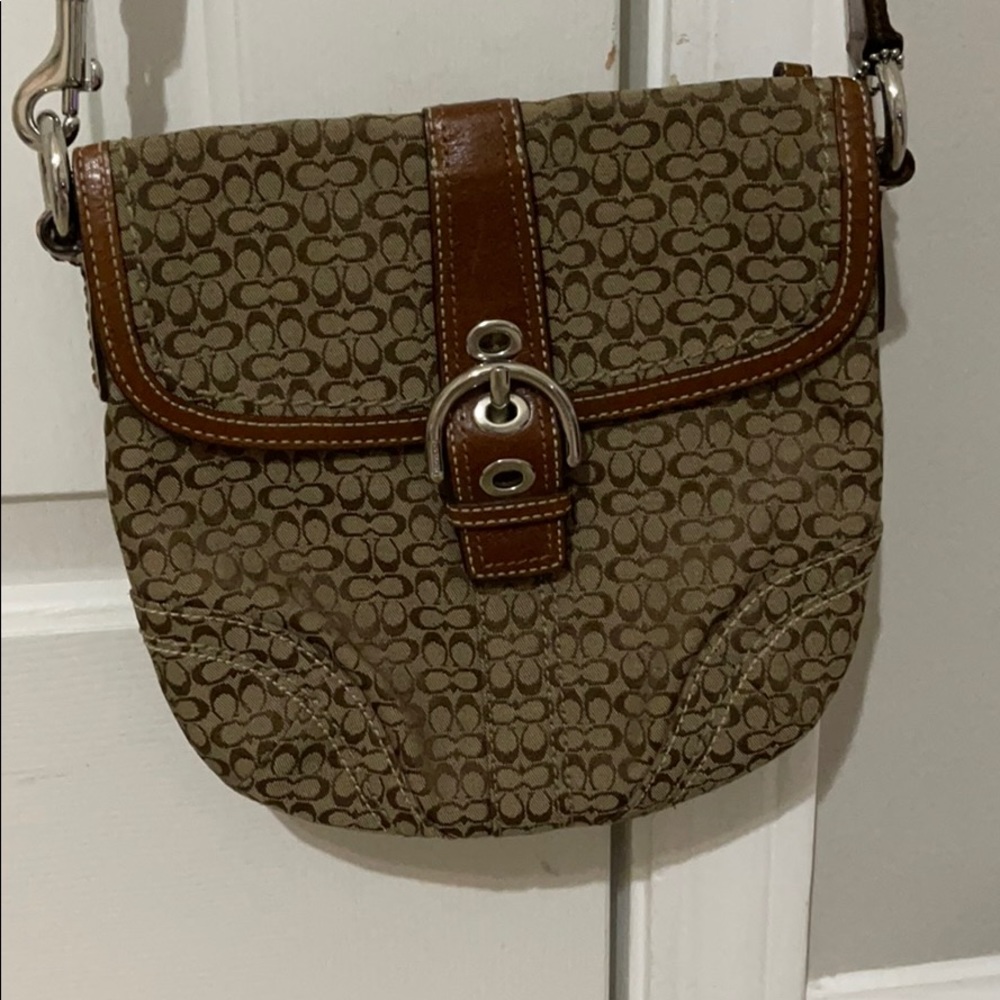 Faux Coach Cross Body Bag